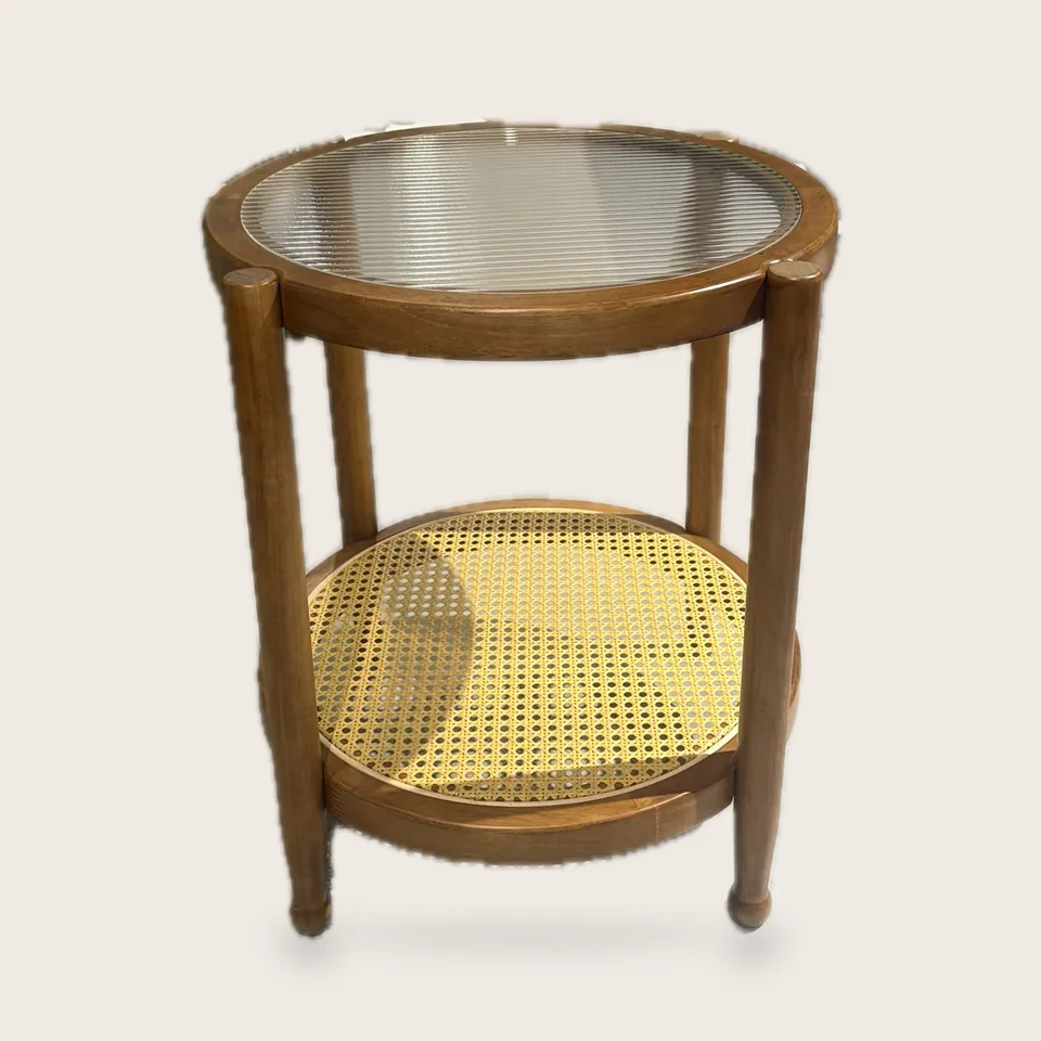 Cane Drum Side Table view 2